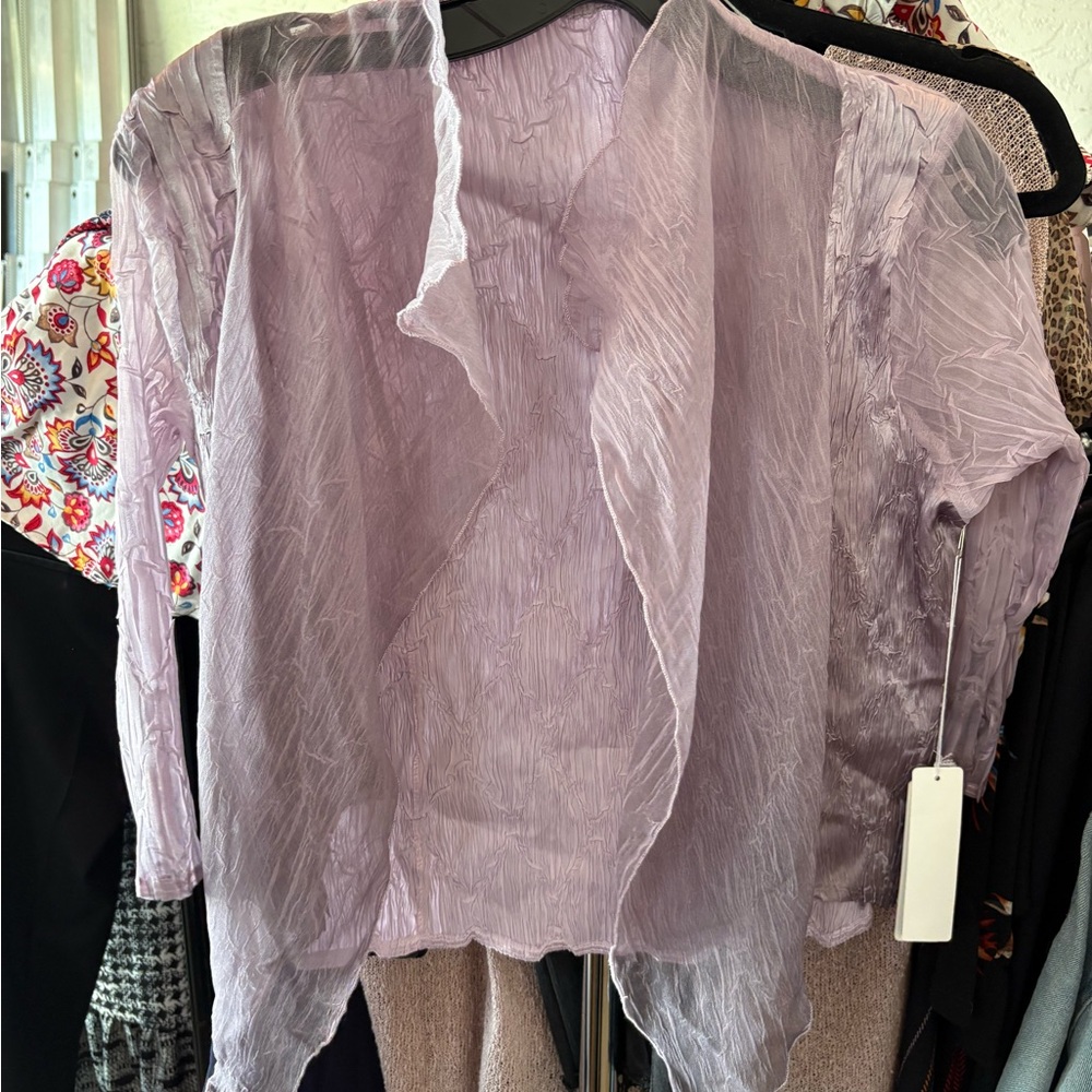 Komarov Light Purple Sheer Blouse